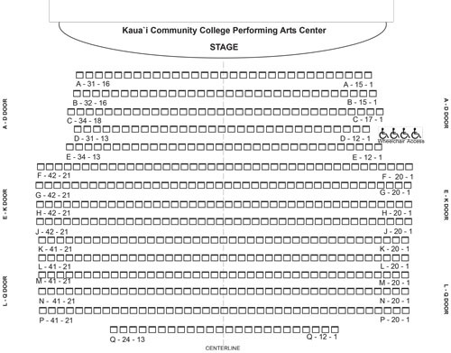 Performance arts Center - Sitting chart